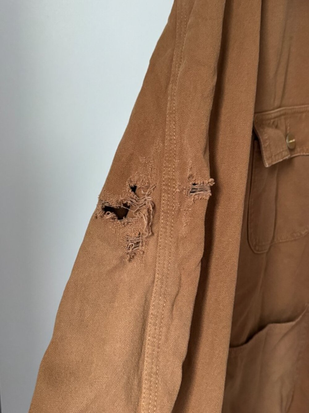 Carhartt Hams Fifth Brown Work Jacket XL Distressed - Picture 5 of 5